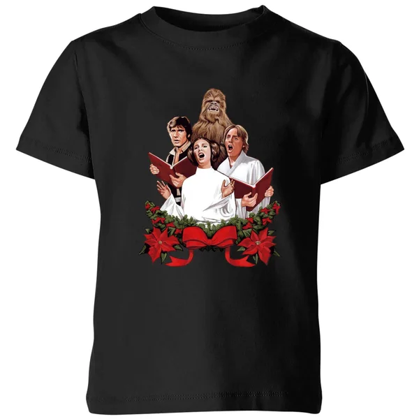 Star Wars Jedi Carols Kids' Christmas T-Shirt - Black 1 Star Wars Jedi Carols Kids' Christmas T-Shirt - Black