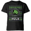 Marvel Hulk Punch Kids' Christmas T-Shirt - Black