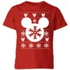 Disney Snowflake Silhouette Kids' Christmas T-Shirt - Red