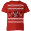 Star Wars Darth Vader Knit Kids' Christmas T-Shirt - Red