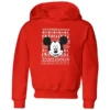 Disney Mickey Face Kids' Christmas Hoodie - Red