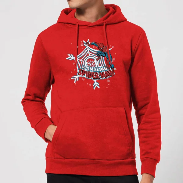 Marvel Spider-Man Christmas Hoodie - Red 1 Marvel Spider-Man Christmas Hoodie - Red