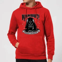 Star Wars Darth Vader Humbug Christmas Hoodie - Red