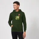 Star Wars Candy Cane Yoda Christmas Hoodie - Forest Green 3 Star Wars Candy Cane Yoda Christmas Hoodie - Forest Green - Image 3