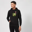 Star Wars Candy Cane Yoda Christmas Hoodie - Black 3 Star Wars Candy Cane Yoda Christmas Hoodie - Black - Image 3
