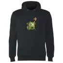 Star Wars Candy Cane Yoda Christmas Hoodie - Black 4 Star Wars Candy Cane Yoda Christmas Hoodie - Black - Image 4