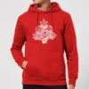 Marvel Shields Snowflakes Christmas Hoodie - Red