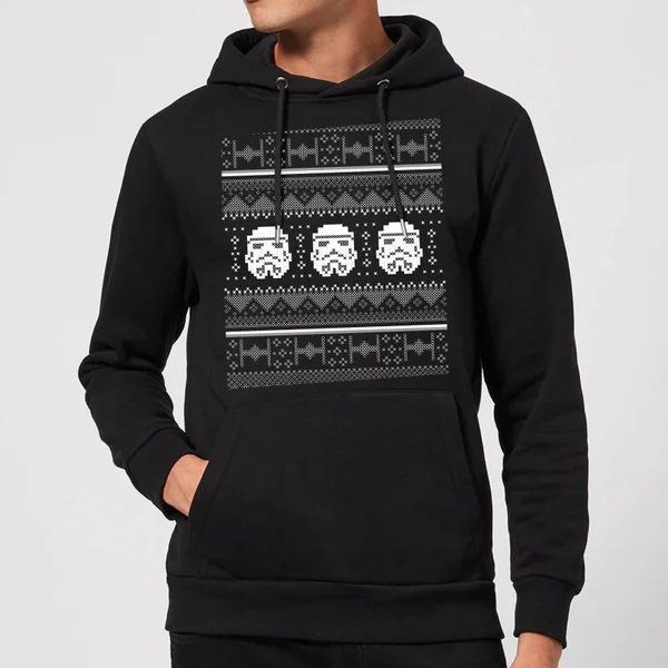 Star Wars Stormtrooper Knit Christmas Hoodie - Black 1 Star Wars Stormtrooper Knit Christmas Hoodie - Black
