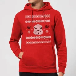 Star Wars Stormtrooper Knit Christmas Hoodie - Red