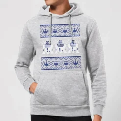 Star Wars R2-D2 Knit Christmas Hoodie - Grey