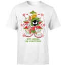 Looney Tunes Eat Drink Be Martian Men's Christmas T-Shirt - White 5 Looney Tunes Eat Drink Be Martian Men's Christmas T-Shirt - White - Image 5