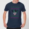 DC COMICS DC Joker Knit Men's Christmas T-Shirt - Navy