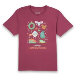National Lampoon Griswold Christmas Starter Pack Men's Christmas T-Shirt - Burgundy
