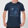 Harry Potter Ravenclaw Crest Men's Christmas T-Shirt - Navy