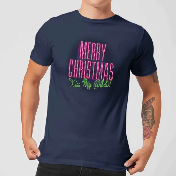 National Lampoon Merry Christmas (Kiss My @$$) Men's Christmas T-Shirt - Navy 1 National Lampoon Merry Christmas (Kiss My @$$) Men's Christmas T-Shirt - Navy