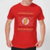 DC COMICS DC Flash Knit Men's Christmas T-Shirt - Red