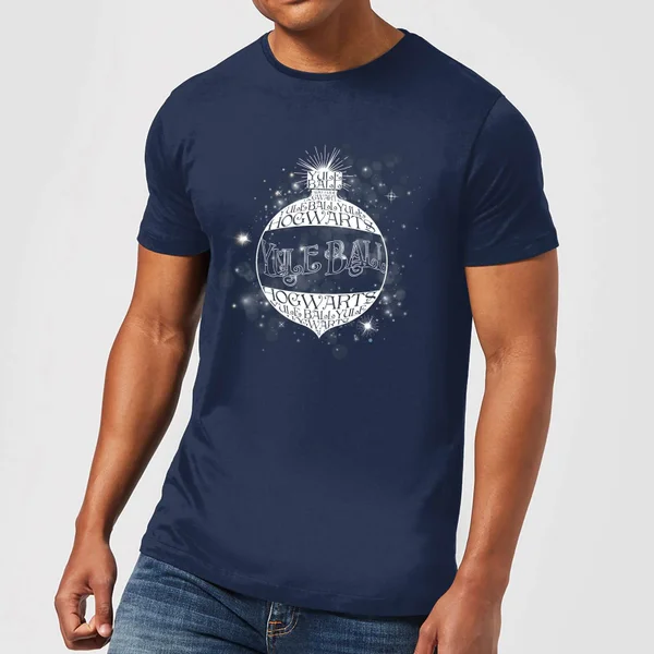 Harry Potter Yule Ball Baubel Men's Christmas T-Shirt - Navy 1 Harry Potter Yule Ball Baubel Men's Christmas T-Shirt - Navy
