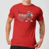 Looney Tunes Martian Who Said Im On The Naughty List Men's Christmas T-Shirt - Red
