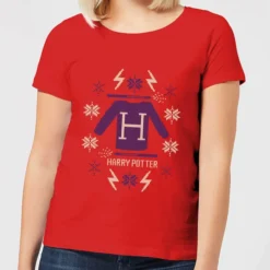 Harry Potter Christmas Sweater Women's T-Shirt - Red
