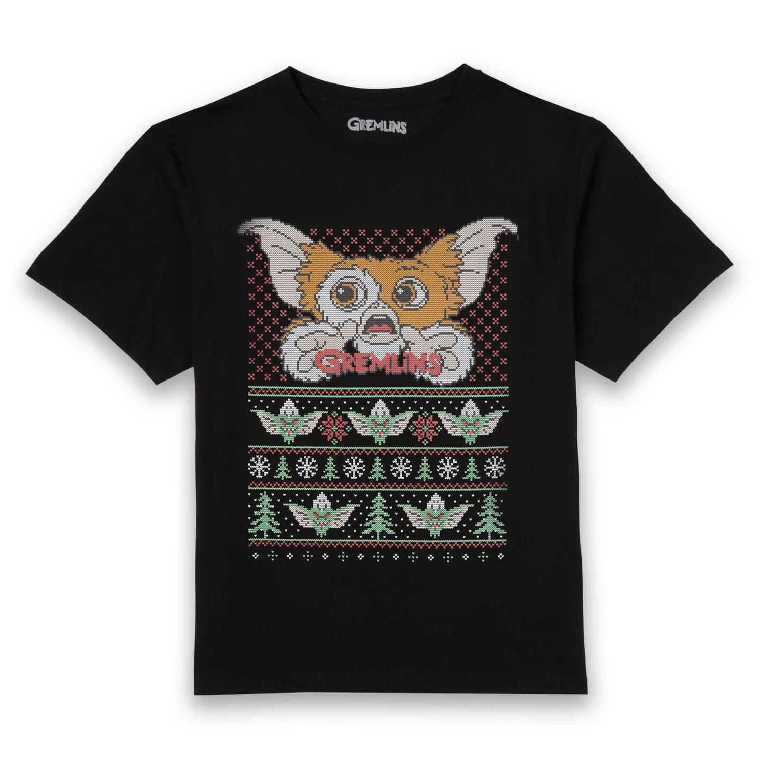 Gremlins Ugly Knit Men's Christmas T-Shirt - Black 1 Gremlins Ugly Knit Men's Christmas T-Shirt - Black