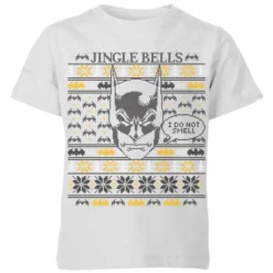 DC Comics Batman I Do Not Smell Kids' Christmas T-Shirt In Grey