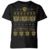 Transformers Bumblebee Classic Ugly Knit Kids' Christmas T-Shirt - Black