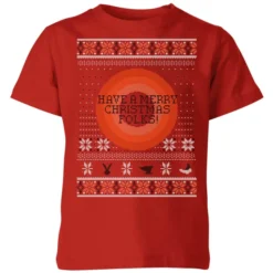 Looney Tunes Knit Kids' Christmas T-Shirt - Red