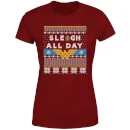 DC COMICS Wonder Woman 'Sleigh All Day Women's Christmas T-Shirt - Burgundy 5 DC COMICS Wonder Woman 'Sleigh All Day Women's Christmas T-Shirt - Burgundy - Image 5